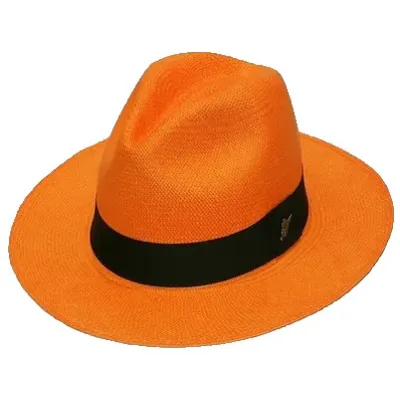 Chapeau Panama El Panecillo Orange  - Chapellerie Traclet Reference : 17960| Chapellerie Traclet