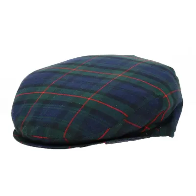 Green and Blue Checkered Flat Cap - Traclet Reference: 8840 | Traclet Hat Shop