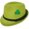 Chapeau Broderie Saint Patrick Feutre Laine Vert Anis - Traclet