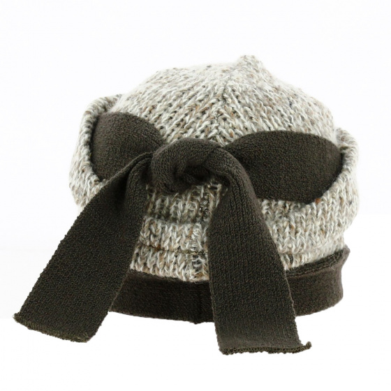 Brown Wool Olivia Beanie -Traclet