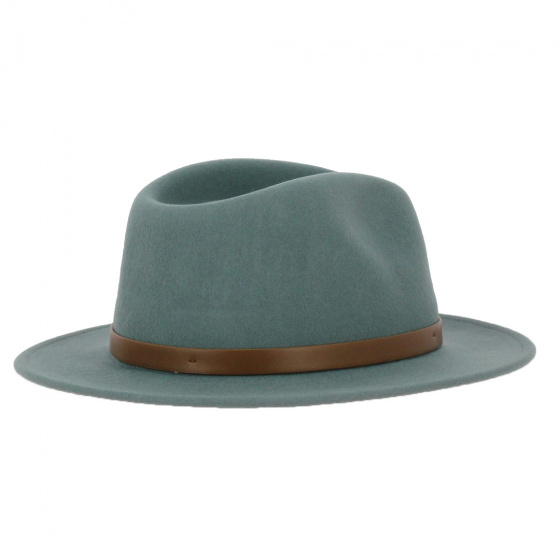 Almond Green Wool Felt Messer Fedora Hat - Brixton Almond Green Wool Felt Messer Fedora Hat - Brixton