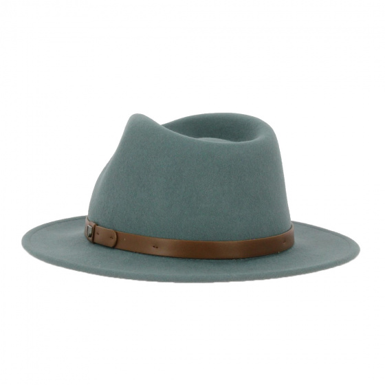 Chapeau Fedora Messer Feutre Laine Vert Amande - Brixton