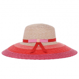 Rosa Wide Brim Natural Straw Capeline - Traclet