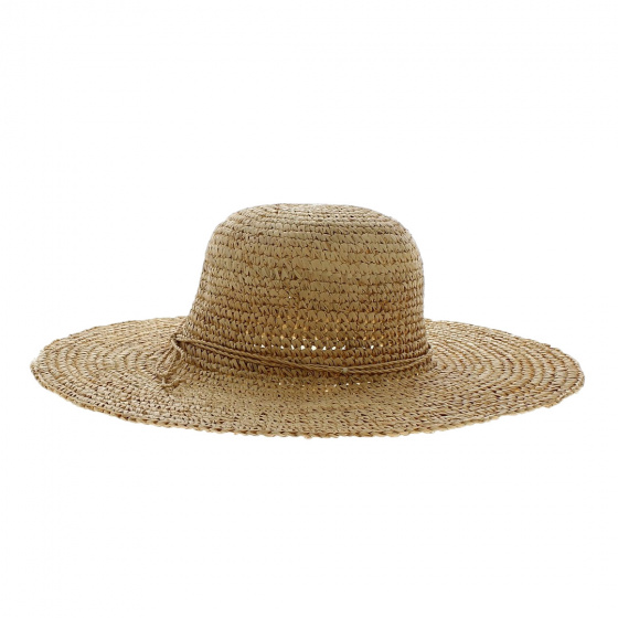 Julia Natural Straw Wide-Brimmed Hat - Traclet