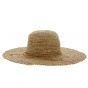 Julia Natural Straw Wide-Brimmed Hat - Traclet