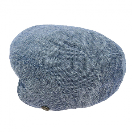 Flat Cap Bang Linen Blue - MTM