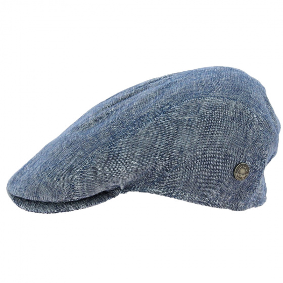 Flat Cap Bang Linen Blue - MTM