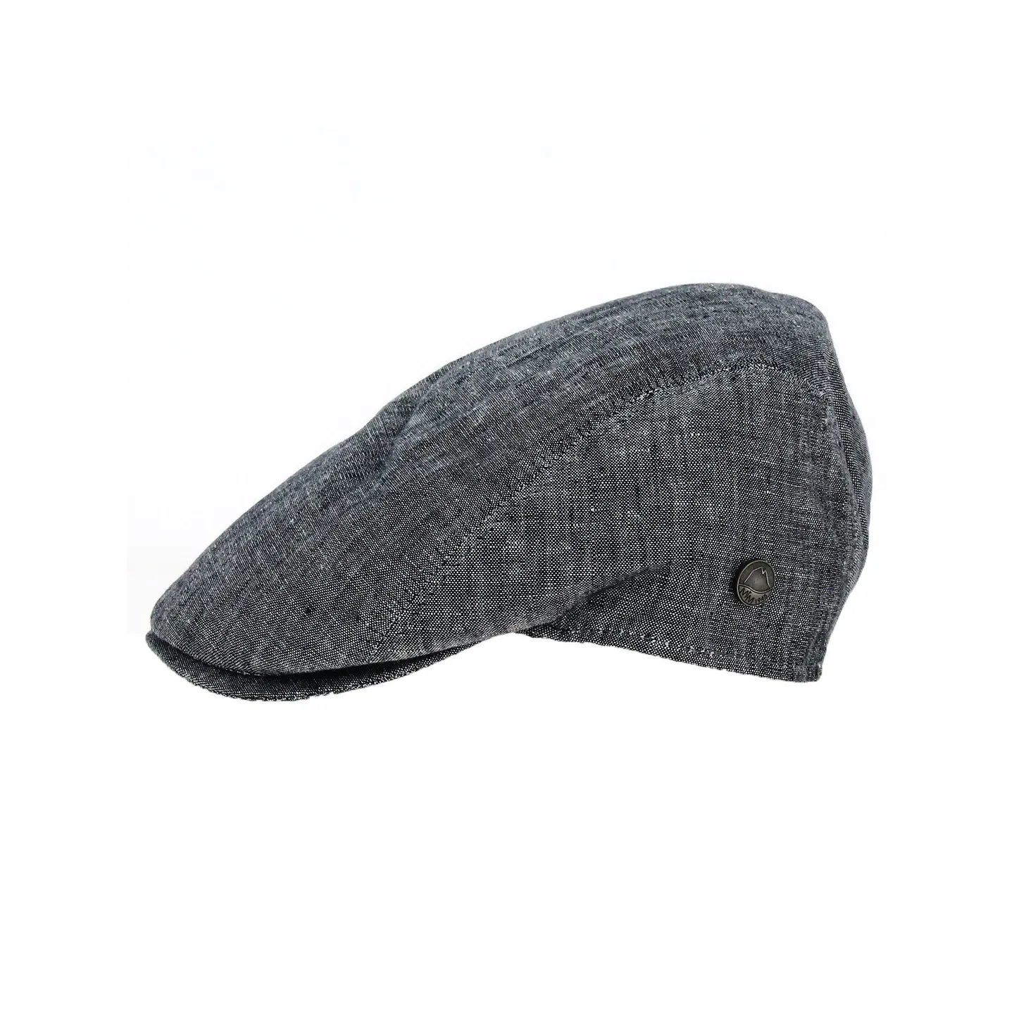Gray Linen Flat Cap - Traclet