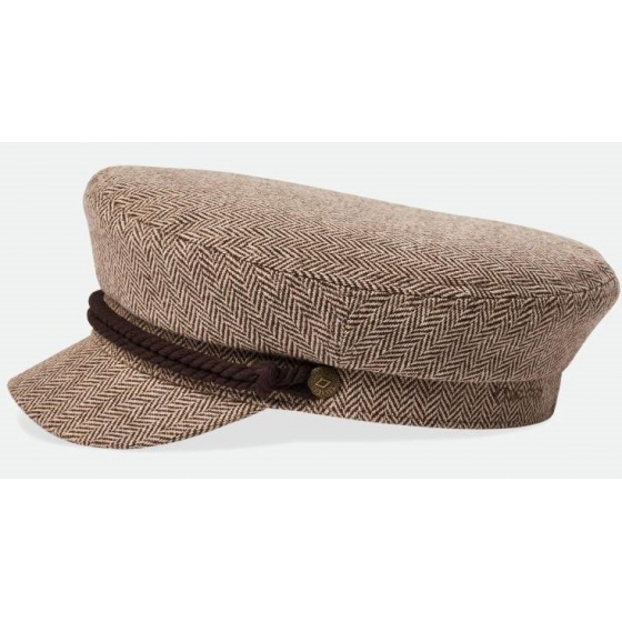 Brown Chevron Fiddler Sailor Cap - Brixton