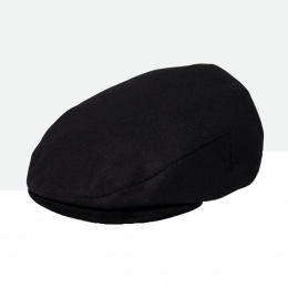 Hooligan Baggy Black Flat Cap - Brixton