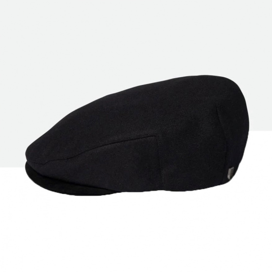 Hooligan Baggy Black Flat Cap - Brixton
