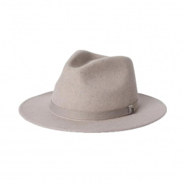Messer Wool Felt Fedora Hat Mouse gray - Brixton