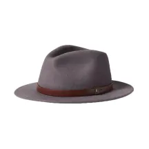 Chapeau Messer Fedora Gris - Brixton Reference : 18280 | Chapellerie Traclet