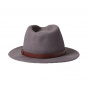 Gray Messer Fedora Hat - Brixton