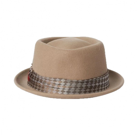 Chapeau Porkpie Stout Sable - Brixton Chapeau Porkpie Stout Sable - Brixton