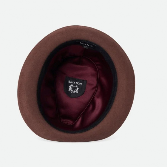 Chapeau Trilby Gain Marron Feutre Laine - Brixton