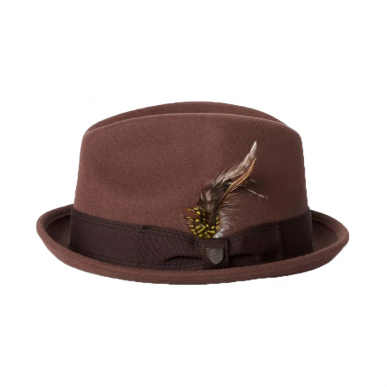 Chapeau Trilby Gain Marron Feutre Laine - Brixton