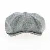Casquette Gavroche Brood Baggy à Chevrons Gris Clair - Brixton