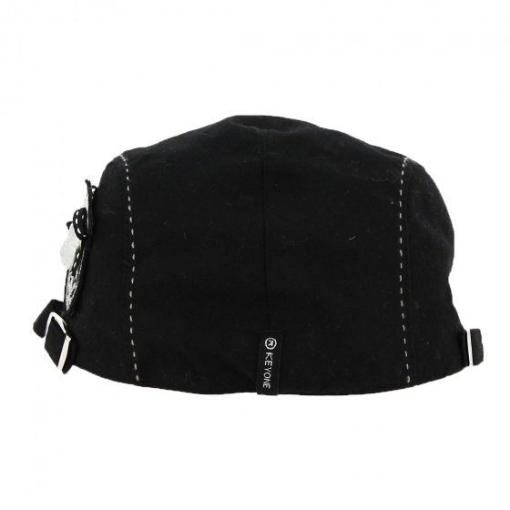 Black Lapaz Flat Cap - Keyone Black Lapaz Flat Cap - Keyone