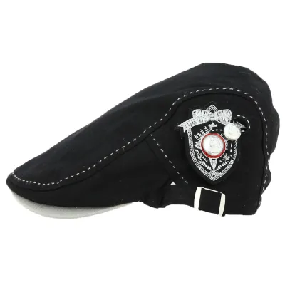 Black Lapaz Flat Cap - Keyone Reference: 12348 | Traclet Hat Shop