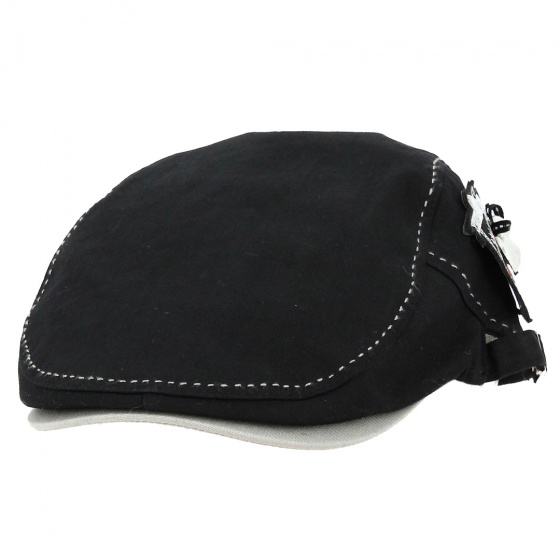Black Lapaz Flat Cap - Keyone Black Lapaz Flat Cap - Keyone