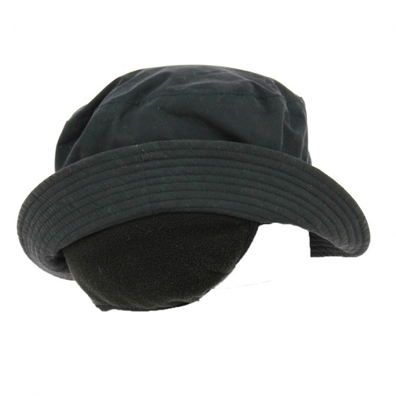 Black Ear-covering Rain Hat - Pipolaki