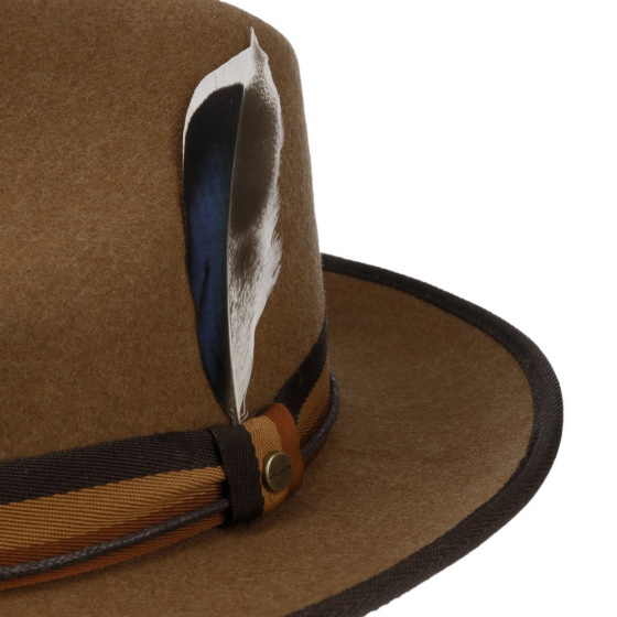 Cognac Wool Felt Fedora Hat - Stetson