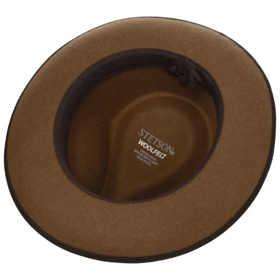 Cognac Wool Felt Fedora Hat - Stetson