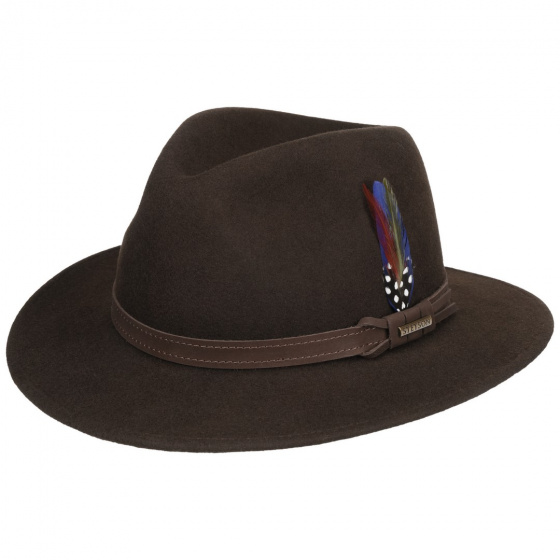 Brown Foldable Wool Felt Kentucky Hat - Stetson