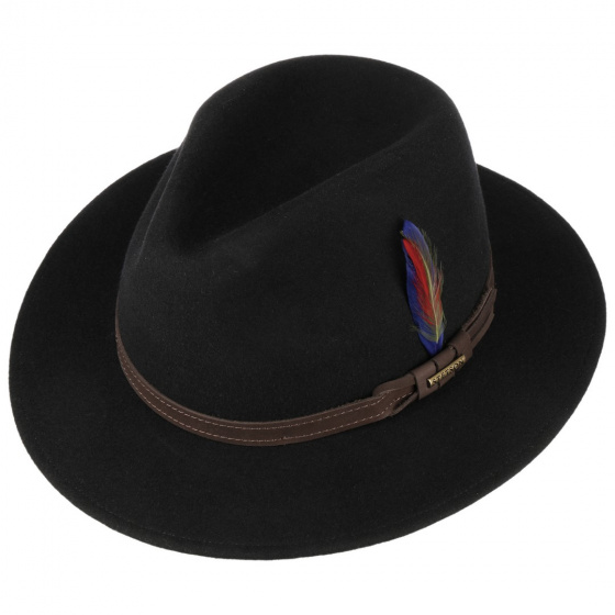 Chapeau Kentucky Feutre Laine Pliable Noir - Stetson Chapeau Kentucky Feutre Laine Pliable Noir - Stetson