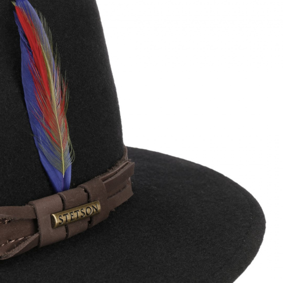 Chapeau Kentucky Feutre Laine Pliable Noir - Stetson Chapeau Kentucky Feutre Laine Pliable Noir - Stetson