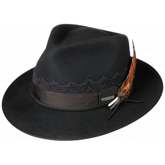 Chapeau Fedora Feutre Poil Marine - Stetson