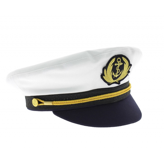 Casquette Marin Commodore Personnalisé Coton Blanc - Traclet