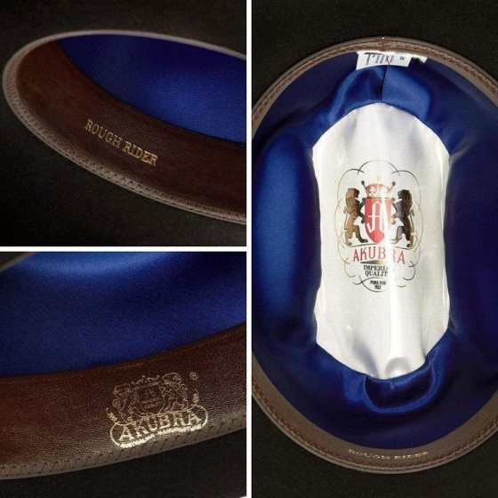 Black Fur Felt Western Hat Rough Rider - Akubra