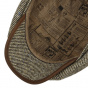 Brown Wool Hatteras Check Flat Cap - Stetson