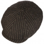 8 Rib Wool Brown Stripes Cap - Stetson