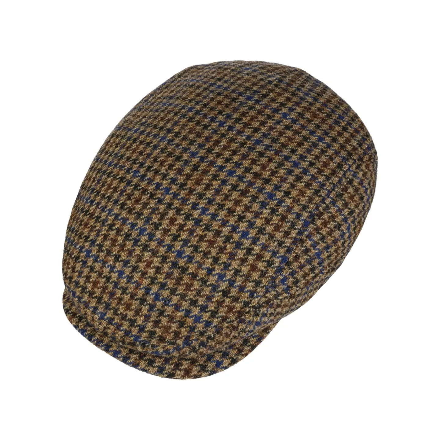Brown Virgin Wool Harris Tweed Flat Cap - Lierys Reference: 18360 | Traclet Hat Shop