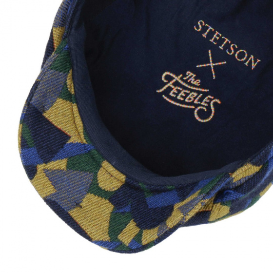 Casquette Hatteras Laine Bleu & Jaune - Stetson x Feebles Casquette Hatteras Laine Bleu & Jaune - Stetson x Feebles