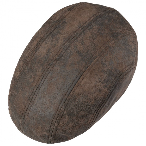Madison Pigskin Brown Leather Cap - Stetson Madison Pigskin Brown Leather Cap - Stetson