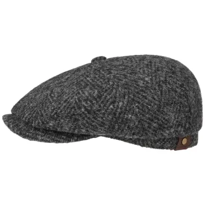 Grey Herringbone Hatteras cap - Stetson Reference: 2694 | Traclet Hat Shop