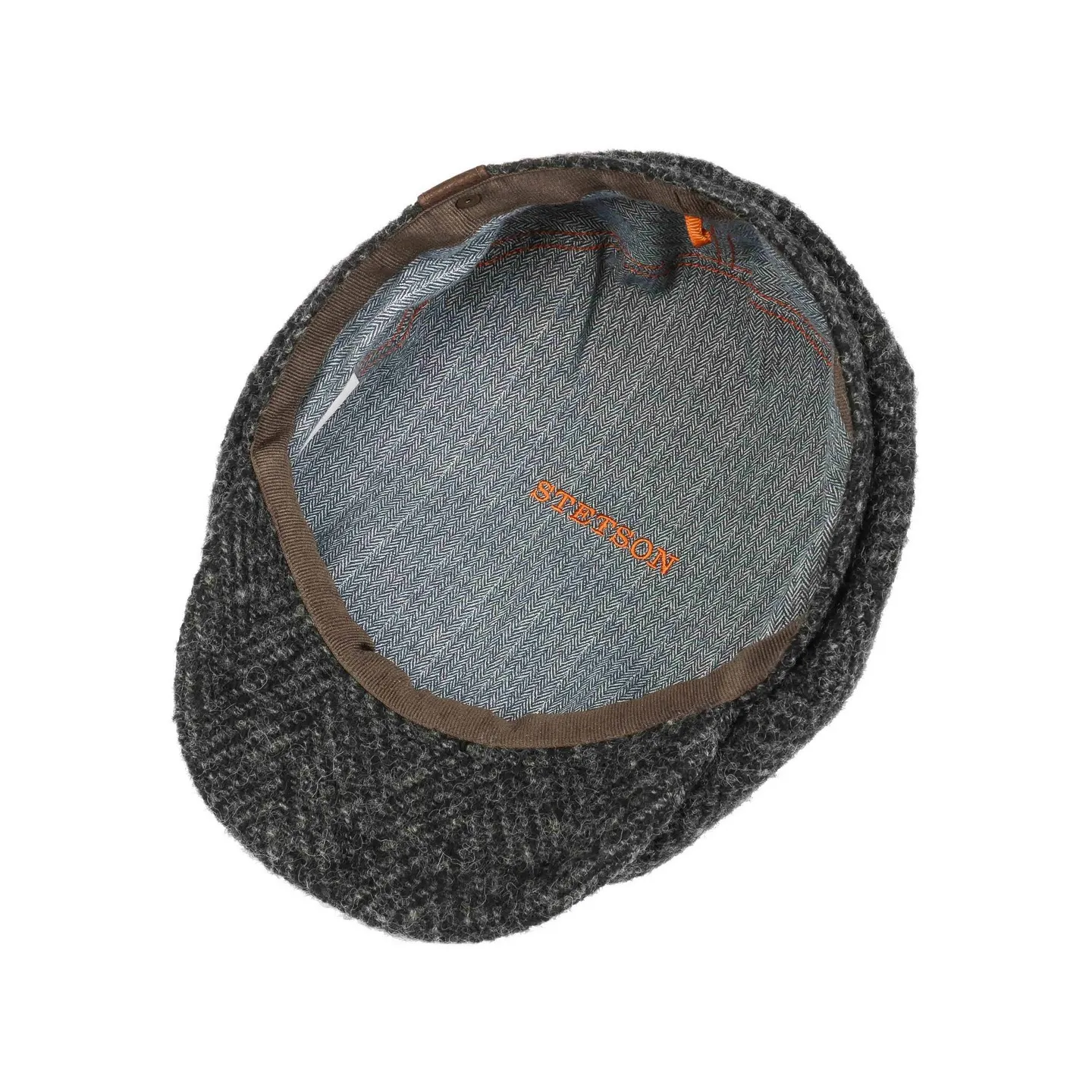 Grey Herringbone Hatteras cap - Stetson Reference: 2694 | Traclet Hat Shop