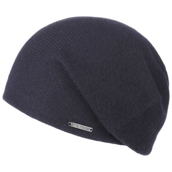 Navy Blue Shirley Cashmere Beanie - Stetson