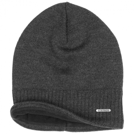 Long Gray Beanie - Stetson