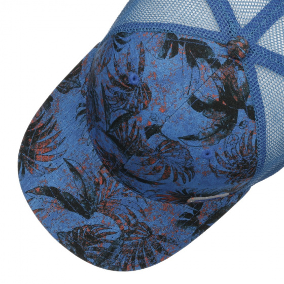 Blue Linen Jungle Trucker Cap - Stetson