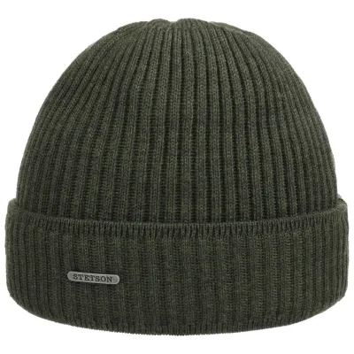 Stetson Green Wool Parkman Beanie Reference: 3842 | Traclet Hat Shop