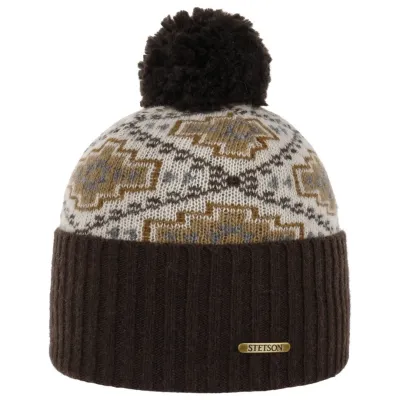 Navajo Wool Beanie Brown - Stetson Reference: 18370 | Traclet Hat Shop