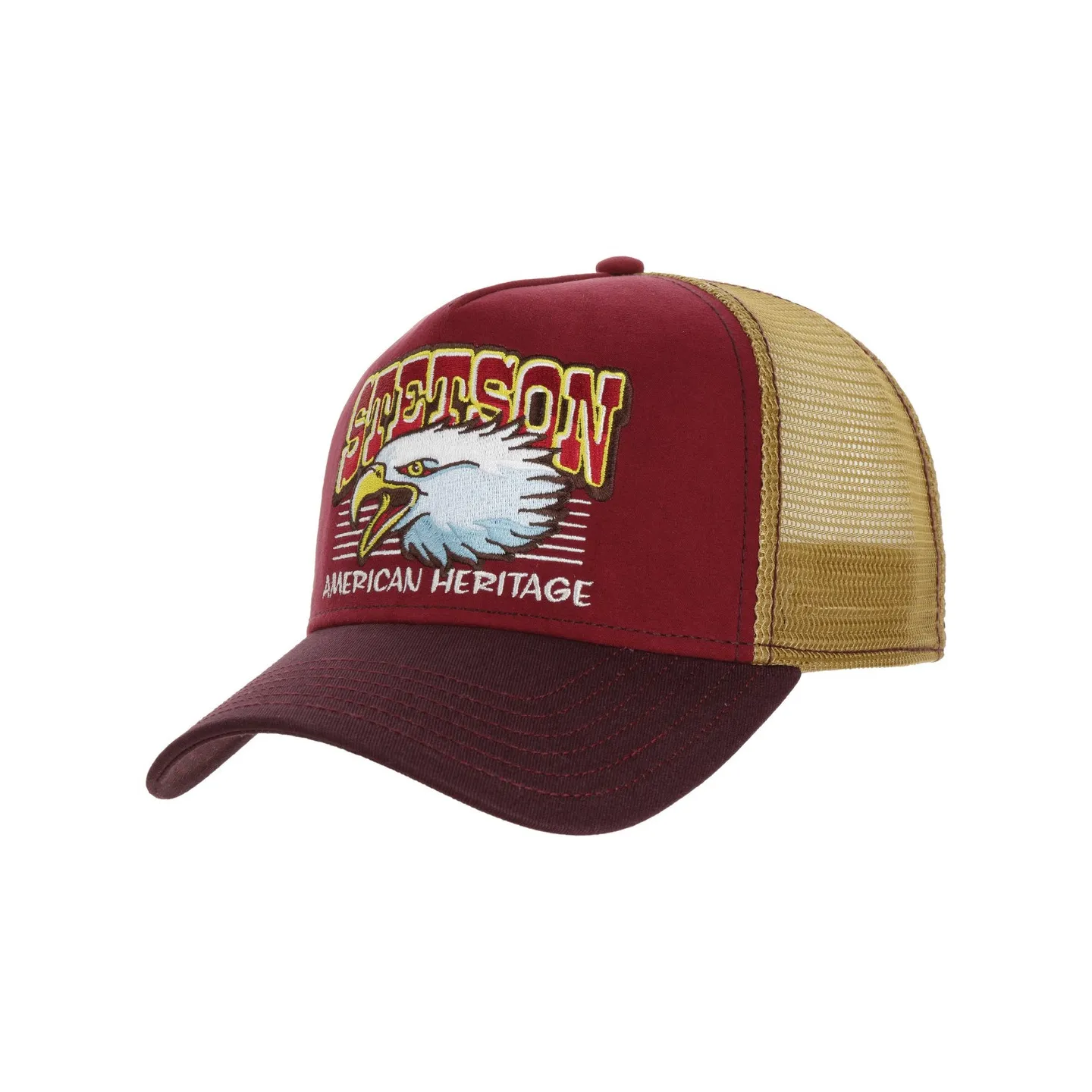 Stetson Eagle Burgundy Trucker Cap Reference: 18373 | Chapellerie Traclet