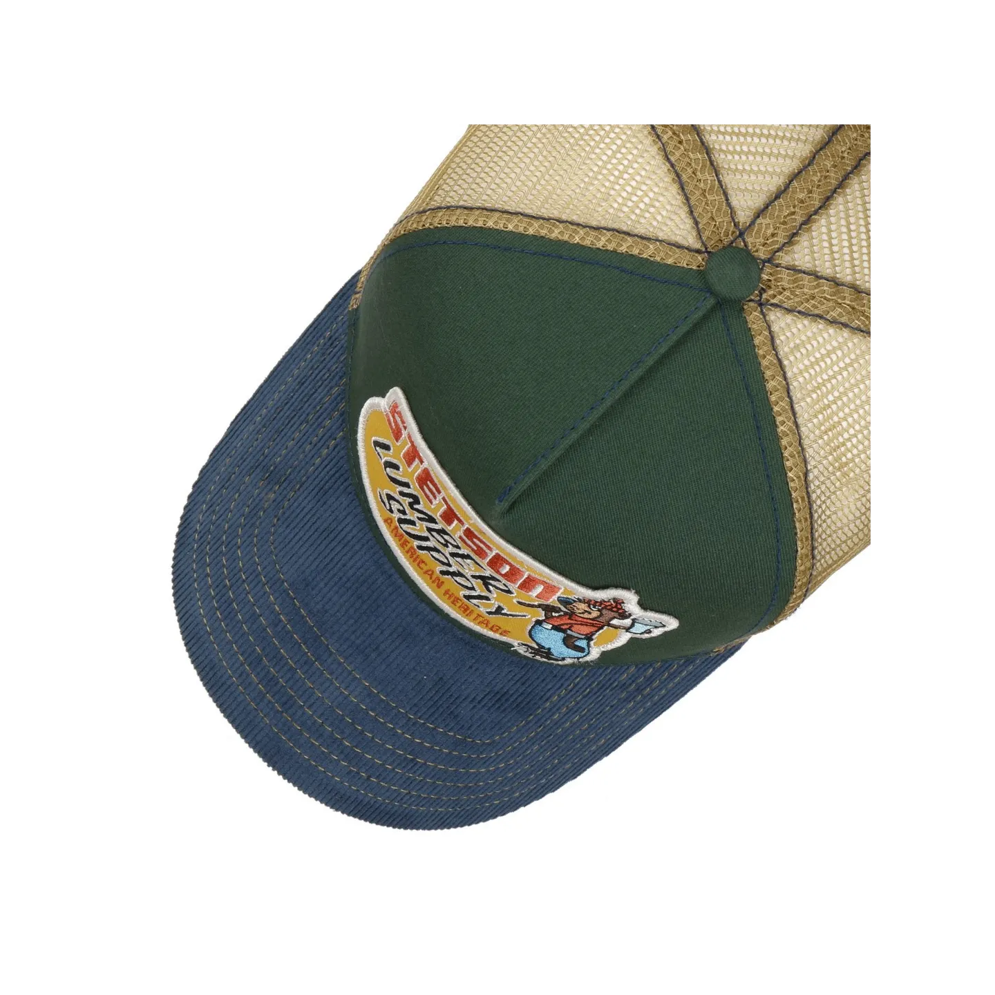Green Lumber Supply Trucker Cap - Stetson Reference: 18376 | Chapellerie Traclet