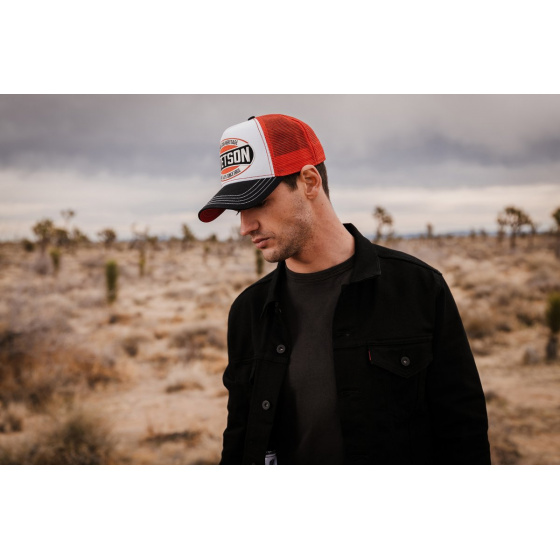 Stetson Hucksaw Cotton Beige Trucker Cap