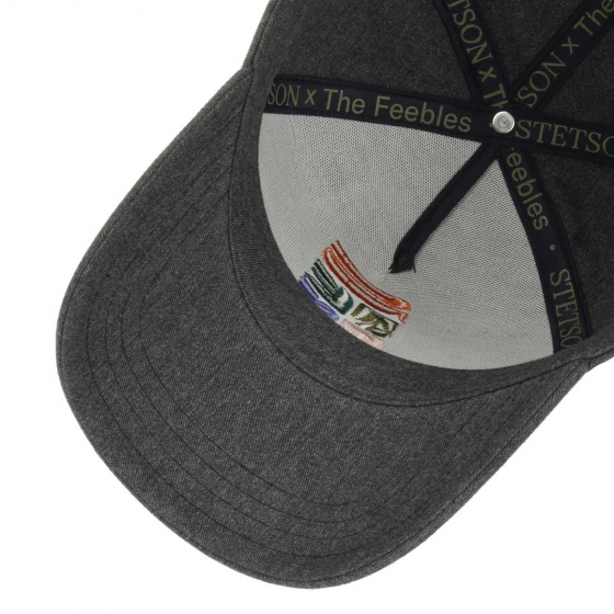 Casquette Trucker Flower Coton Grise - Stetson x Feebles Casquette Trucker Flower Coton Grise - Stetson x Feebles